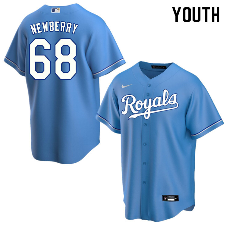 Nike Youth #68 Jake Newberry Kansas City Royals Baseball Jerseys Sale-Light Blue